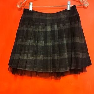 ASOS Recaimed Vintage pleated mini skirt with tulle layer Geek Chic Size 2